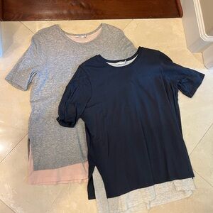 Vince Gray and Navy Short Sleeve Tees